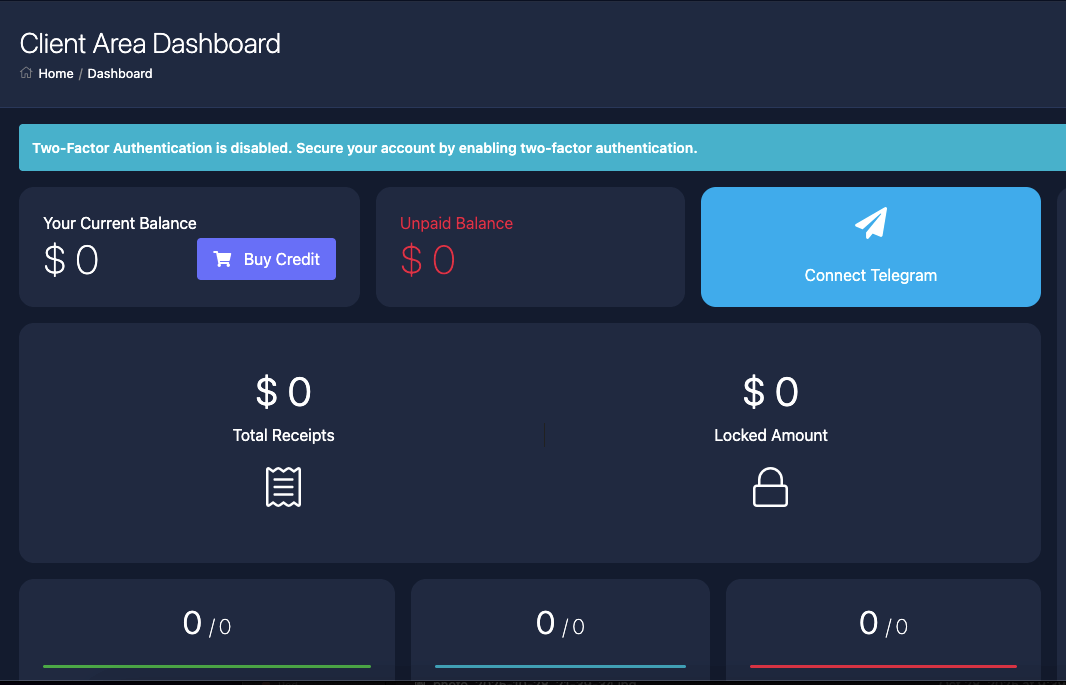 Connect Telegram modal